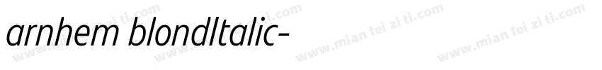 arnhem blondItalic字体转换